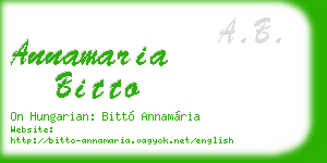 annamaria bitto business card