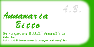 annamaria bitto business card